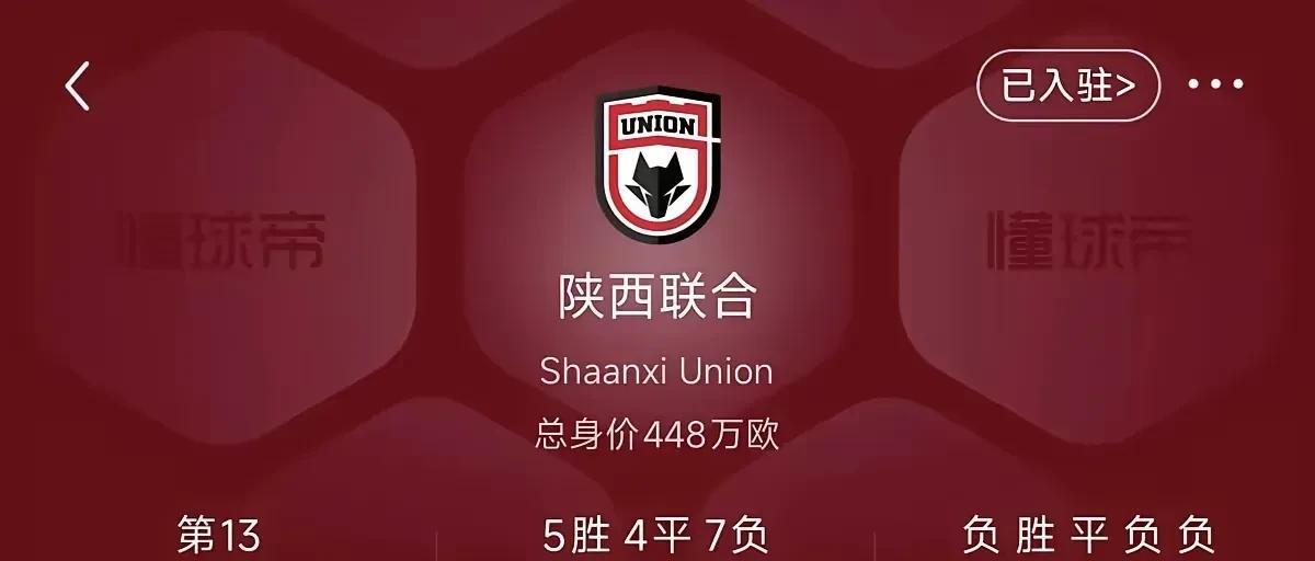 随着新外援塞尔馬尼空降西安，一夜间，陕西联合总身价达448万欧元，进入中甲排位亚