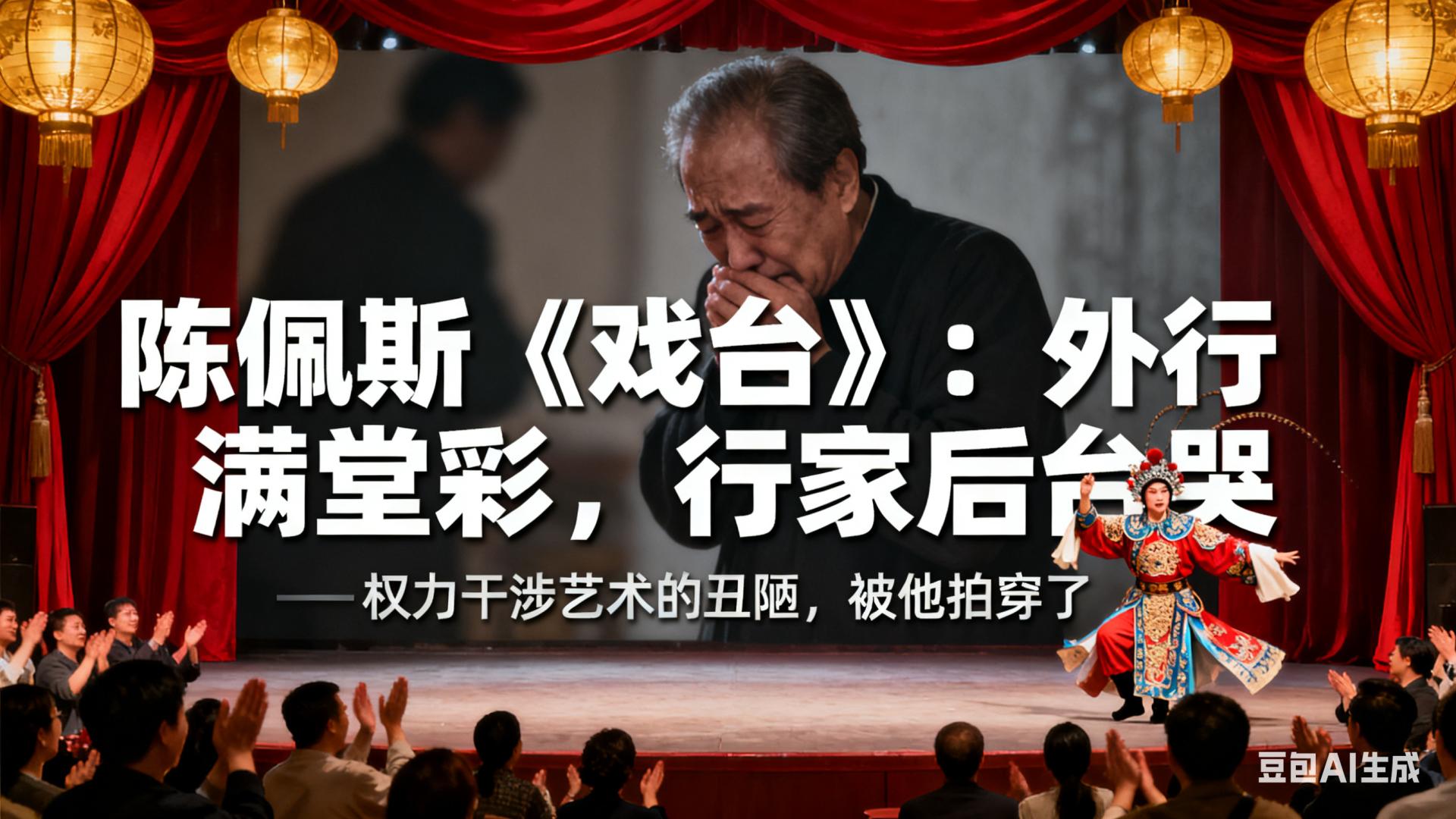 对不起，陈佩斯的《戏台》，我只看到了两个字——“牛逼！”