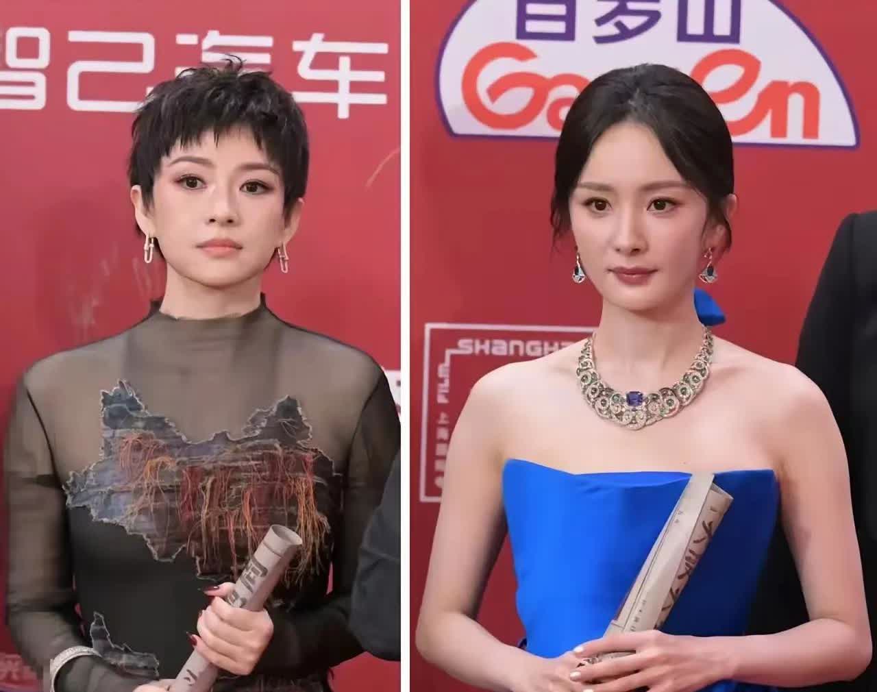 同样是离婚
杨幂这儿就变得光彩照人
怎么反而到了章子怡这儿，却好像是一把杀猪