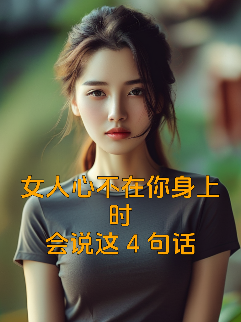 女人心不在你身上时，会说这4句话