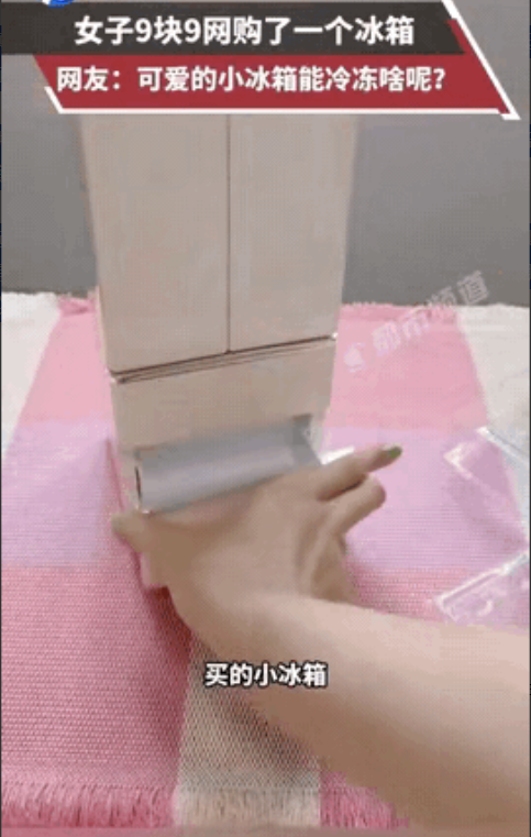 笑不活了！近日，福建一女子刷手机时，看到“迷你冰箱”广告，只要9块9还包邮，她乐