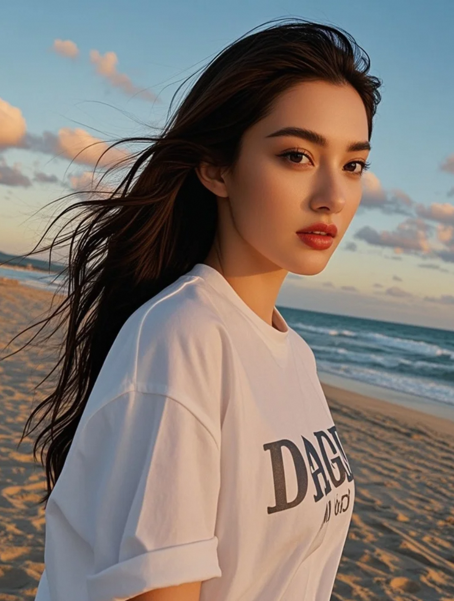 她不是模特，却美得像画报