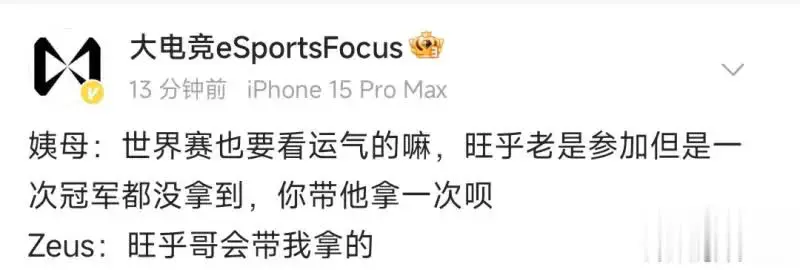 HLE阿姨命令Zeus带领Peanut拿下世界冠军
真给我看笑了，搁这自己骗自己