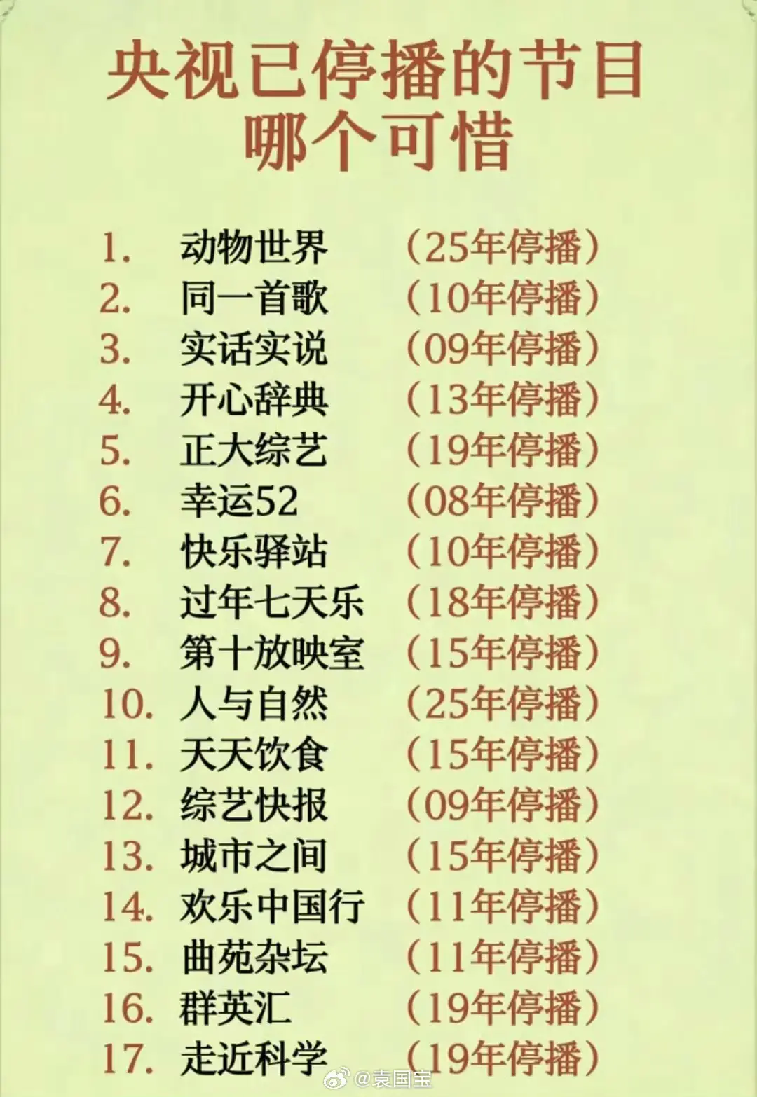 央视停播节目大盘点，哪个让你怀念