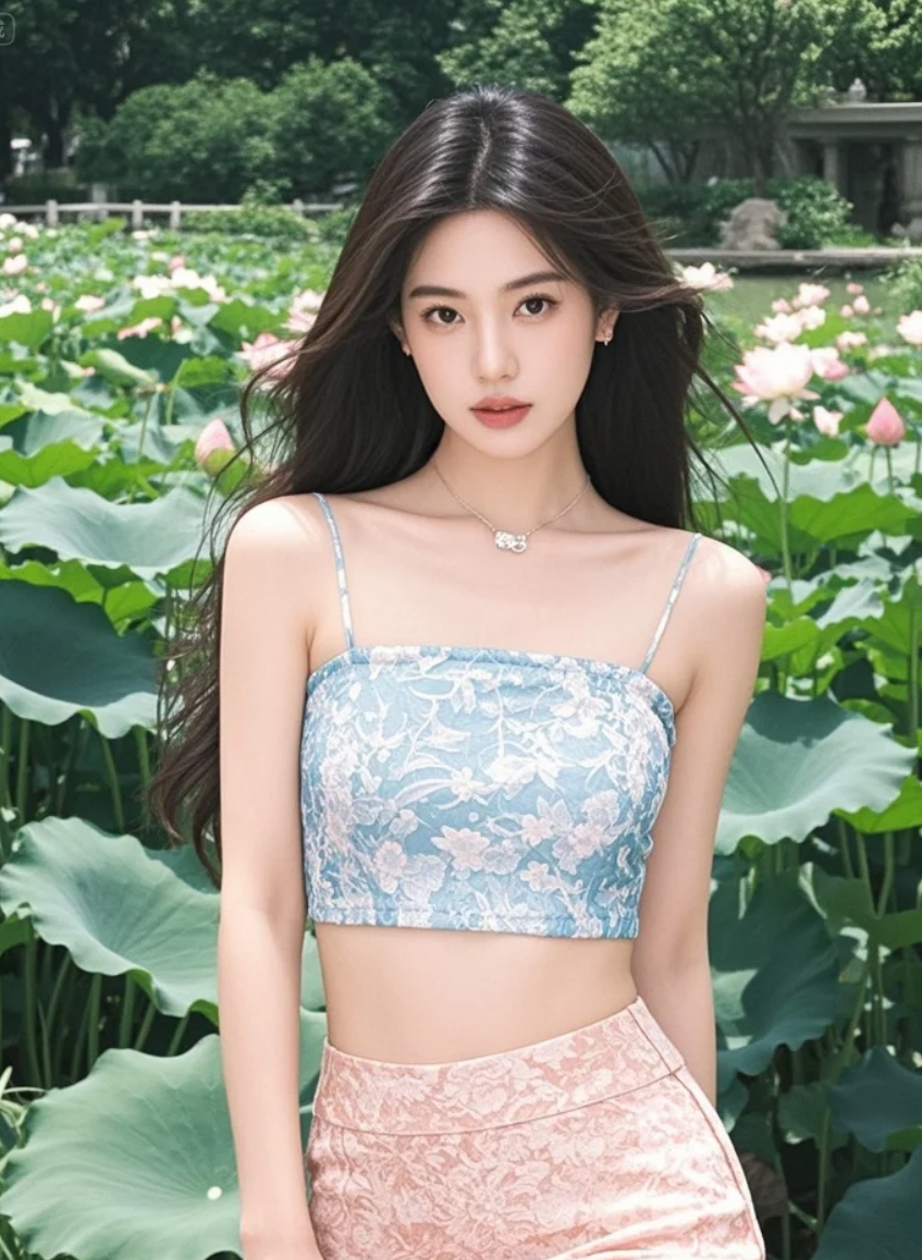 醉后不知天在水，满船清梦压星河——她倚栏处，荷塘即星河