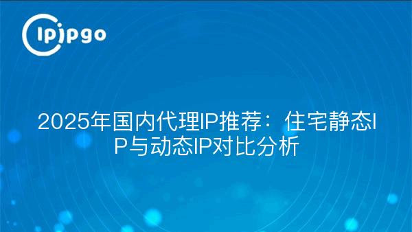 2025年国内代理IP推荐：住宅静态IP与动态IP对比分析