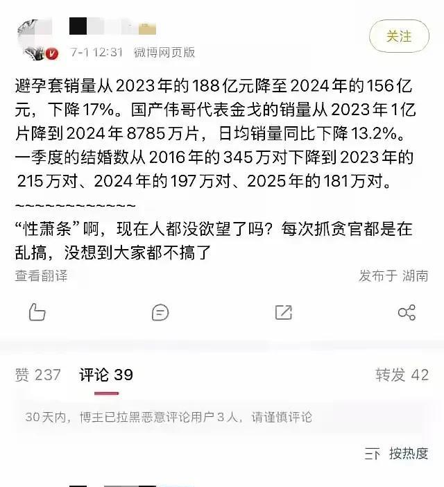 “性萧条”真是温饱出了问题了吗？
我觉得不太对，印度温饱比不过我们，可他们在这方