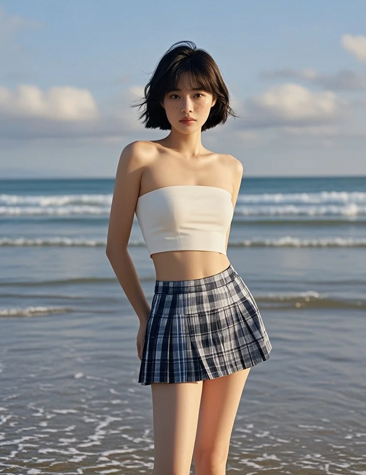 碧海兰章，镜头捕捉美女与海雾共谱的朦胧雅韵