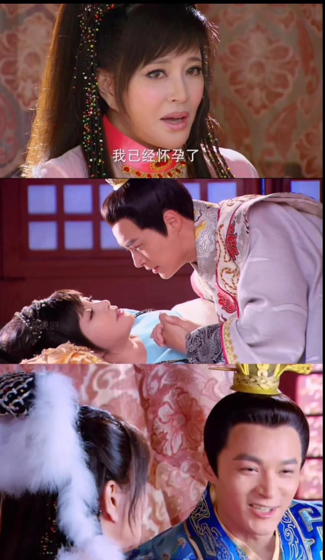庆奶60岁演宠妃时搭戏的男演员说：跟她演完感情戏，差点走不出来。
搭戏时郑国霖也