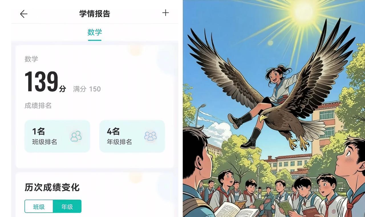 孩呀，你一门考139分，都胜不过她总分139分，她能上名校，毕业后还那么有出息的