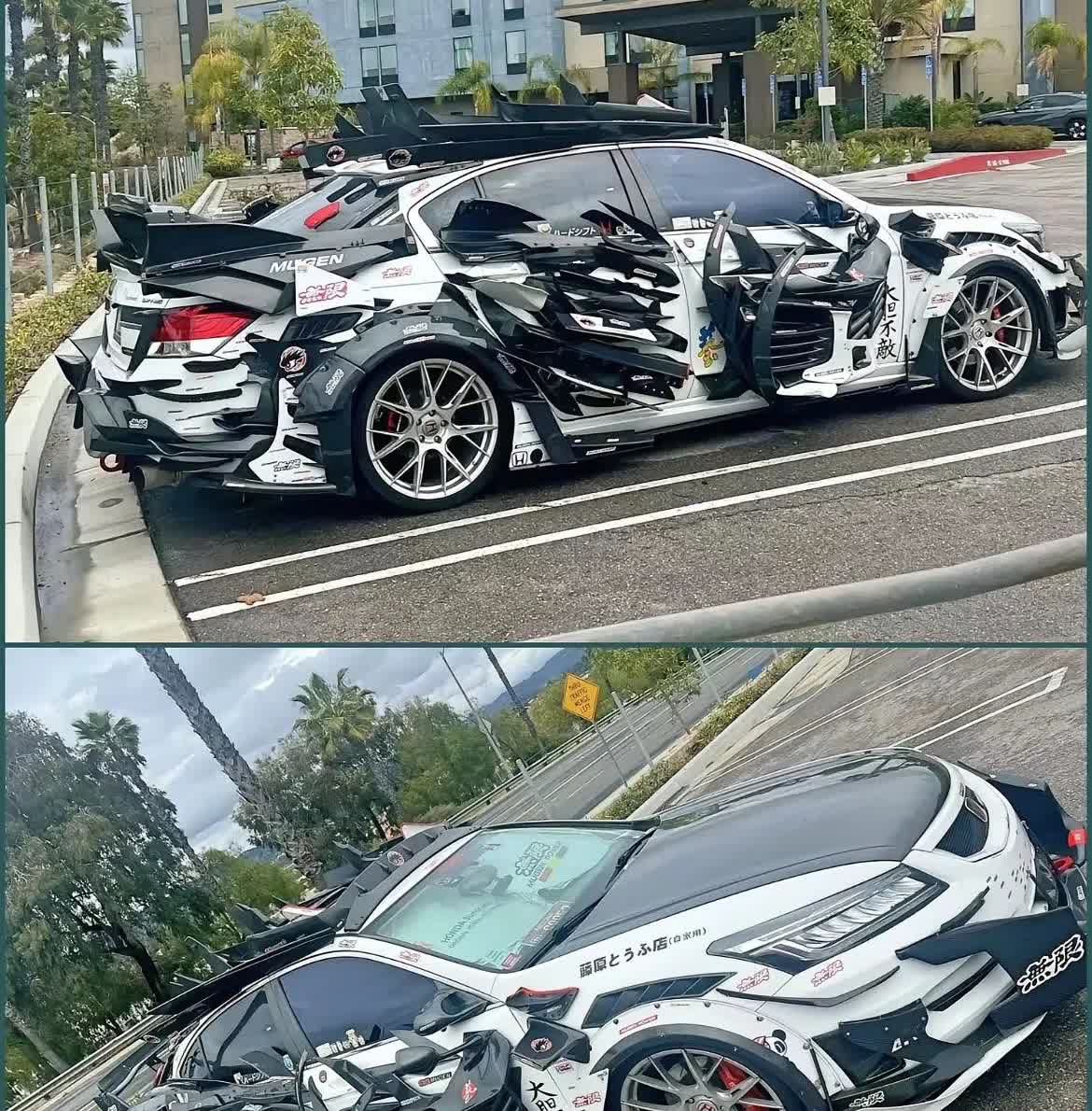 路上看到了一辆车，这人一定是个90后，因为他从小看《四驱兄弟》长大的，长大后把自