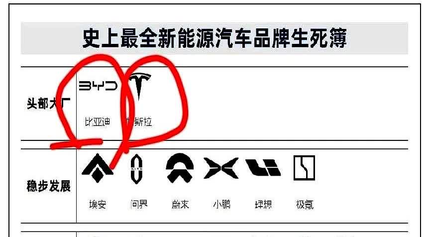 2018年比亚迪销量50万，特斯拉销量24.5万辆

2019年比亚迪销量4