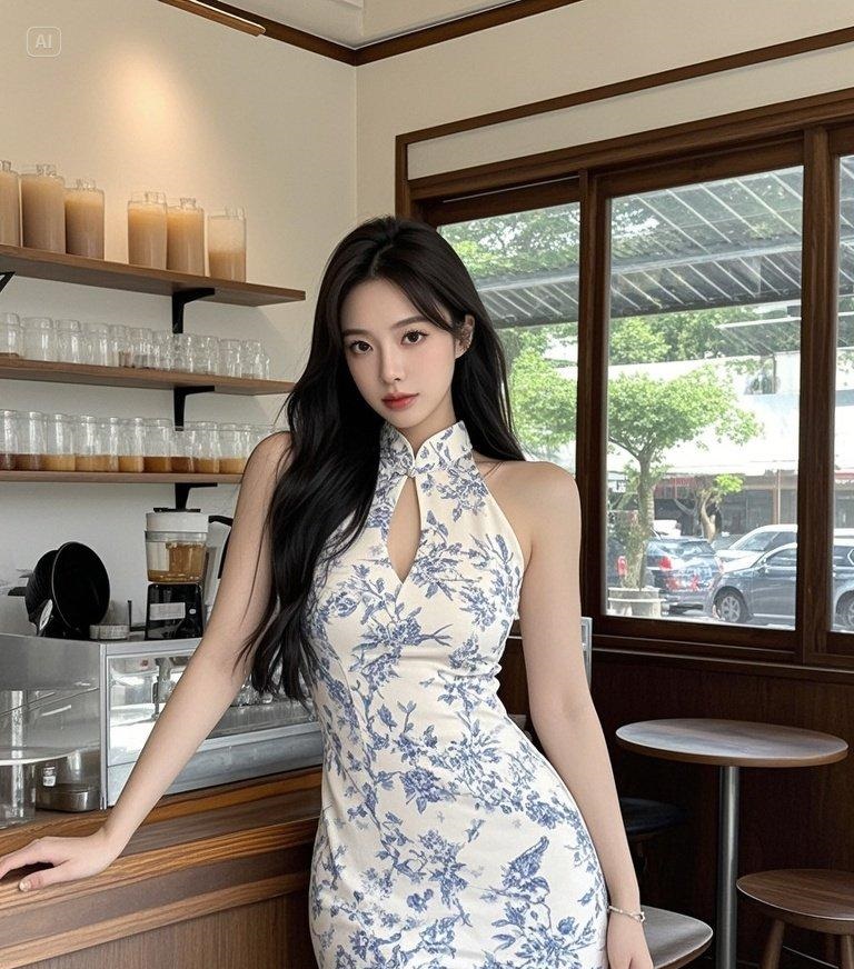 她的美，像是从画中走出来的