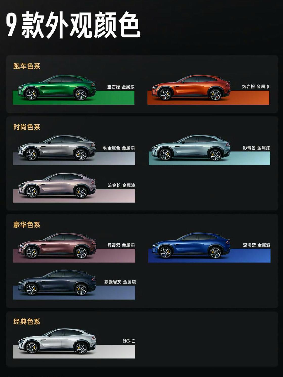 小米YU7颜色我推荐宝石绿