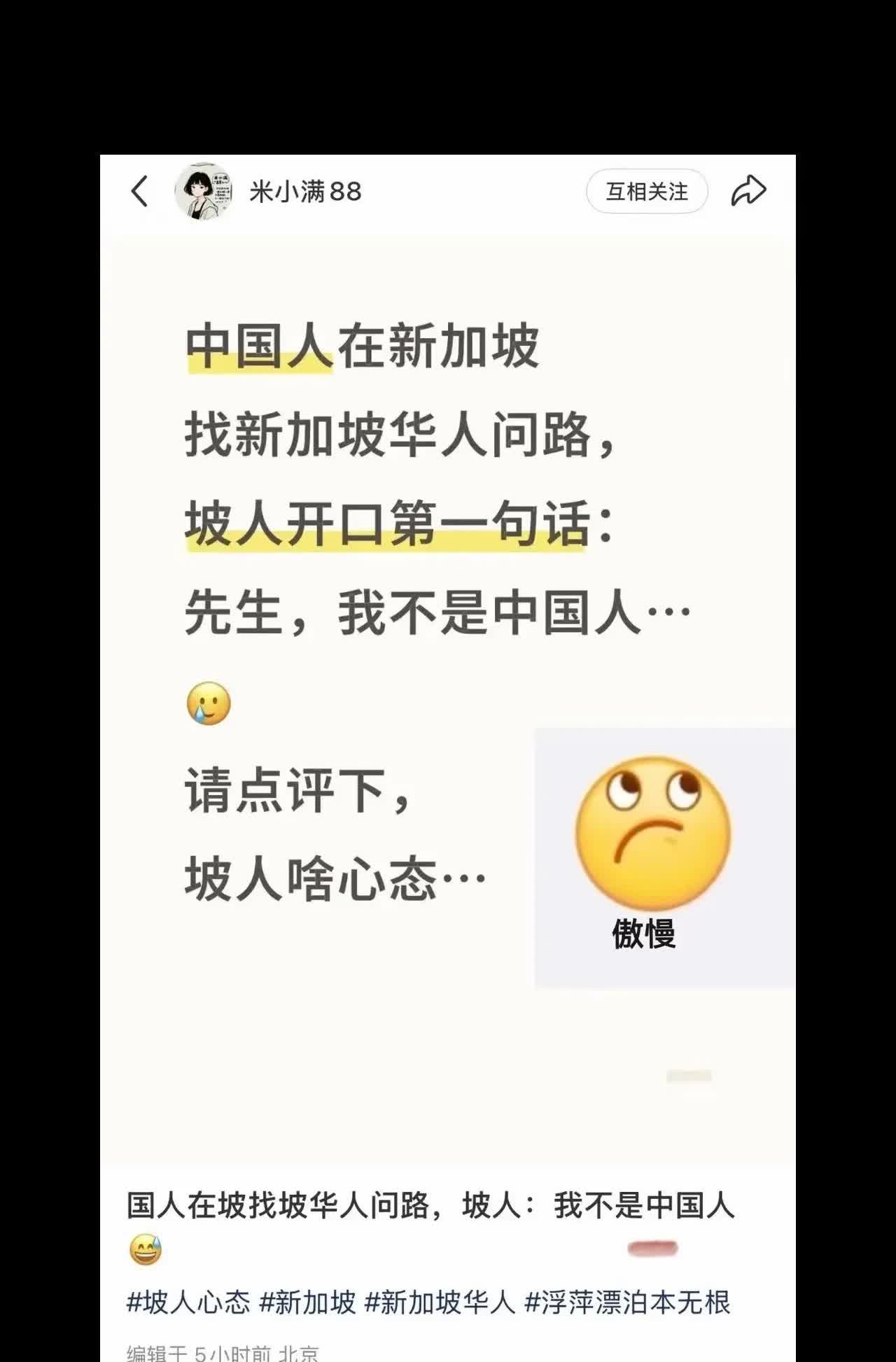新加坡的危机是：现在你不是中国人，以后你可能是印度人！