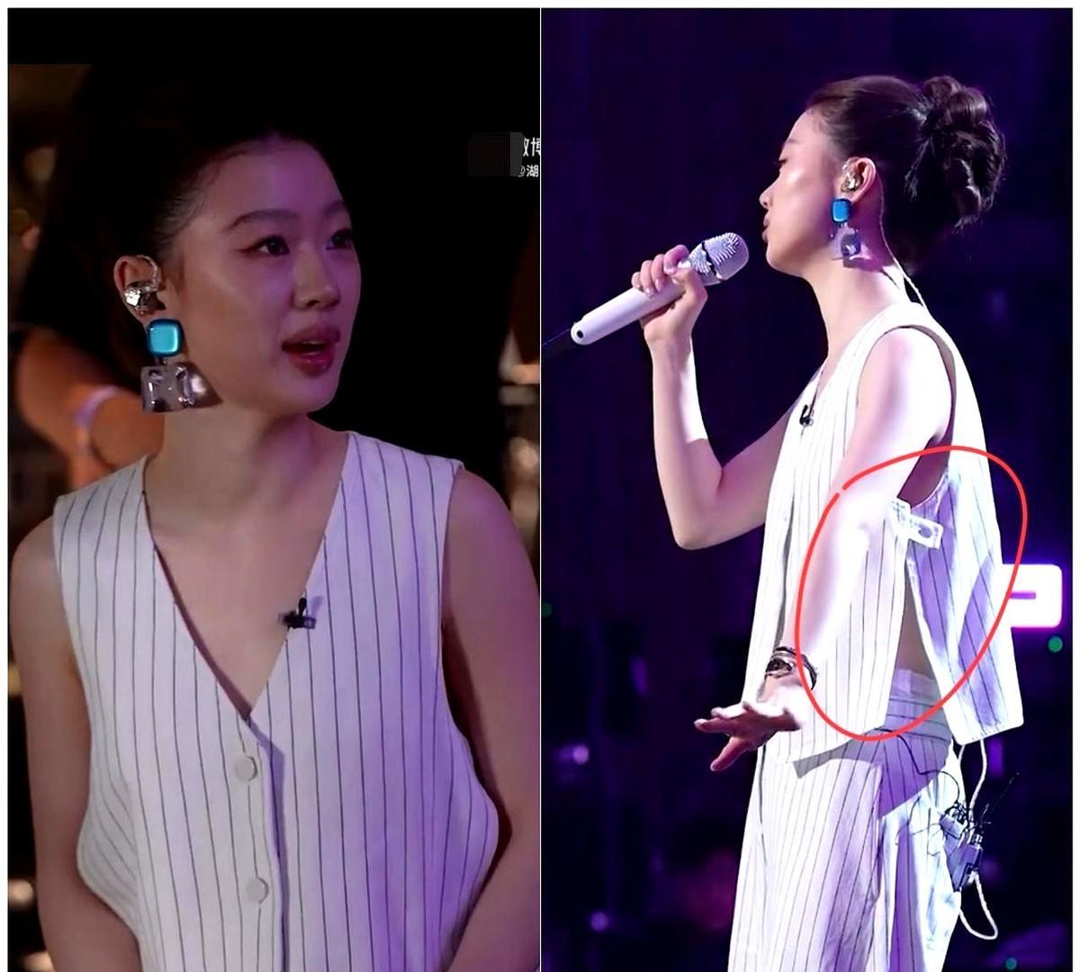 今晚的《歌手》彩排，单依纯又是完全没压力啊！
别人都忙着冲高音、练走位，她倒好，