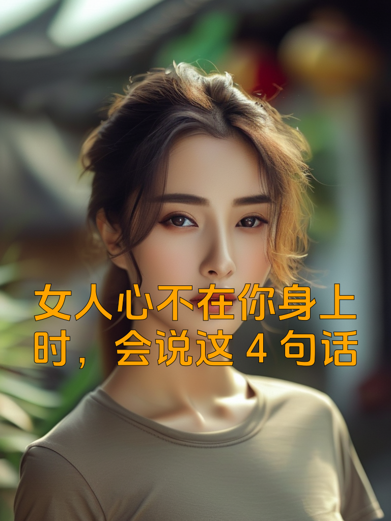 女人心不在你身上时，会说这4句话