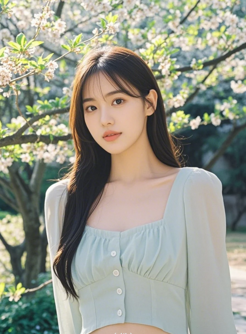 美女春日野餐记，可露丽风穿搭美到犯规！