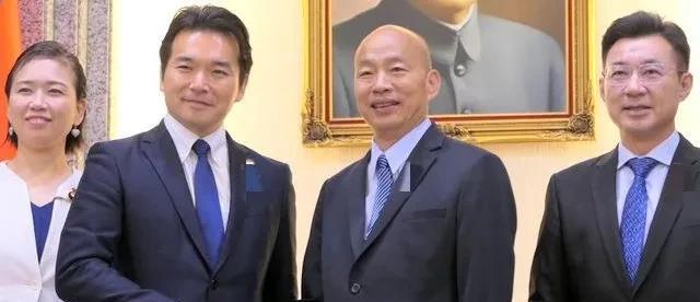 台湾地区立法机构负责人韩国瑜、副负责人江启臣今天会晤了前来窜访的日本国民民主党青