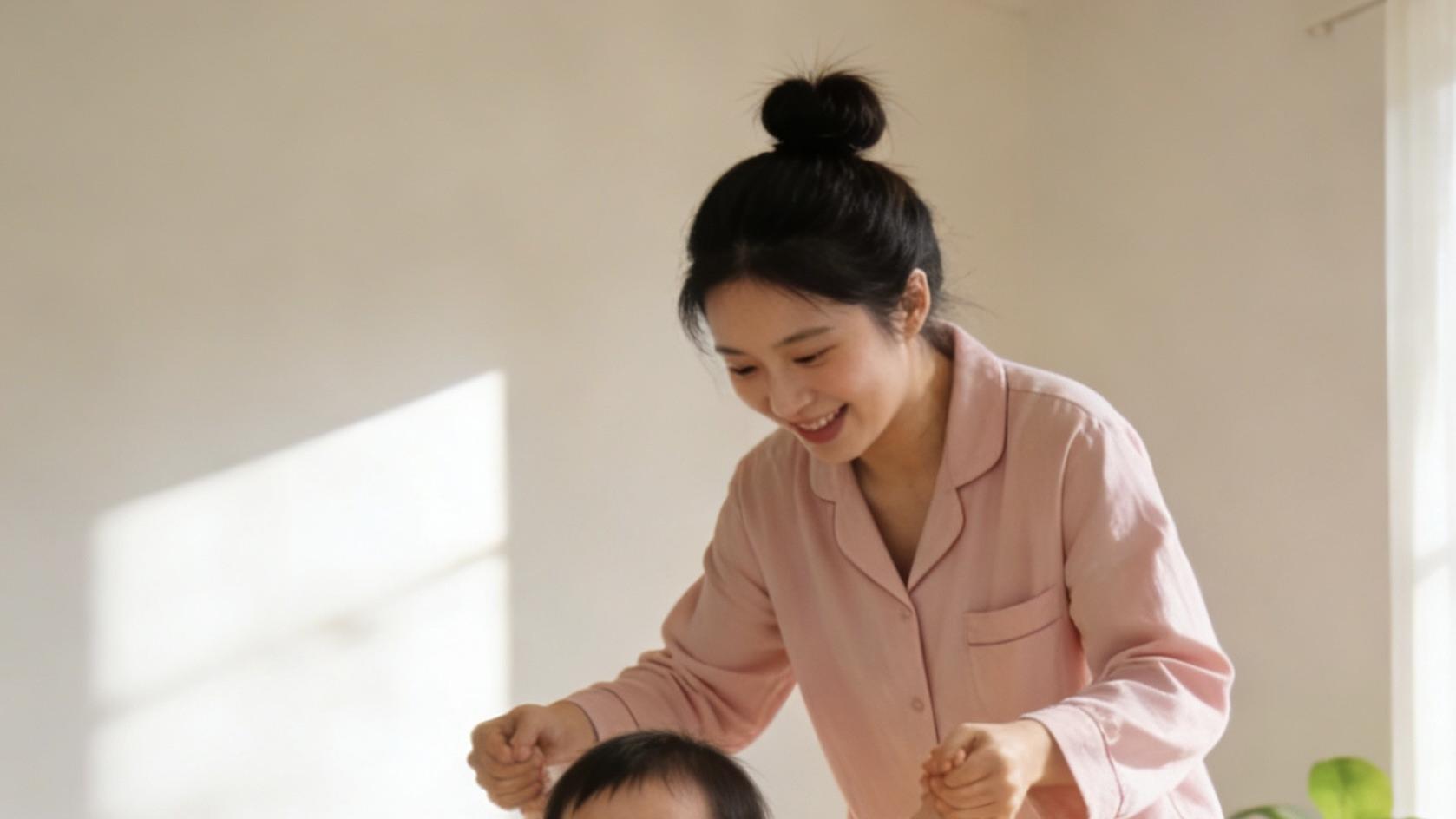 宝妈燃脂不用愁！3个室内小动作，带娃健身两不误