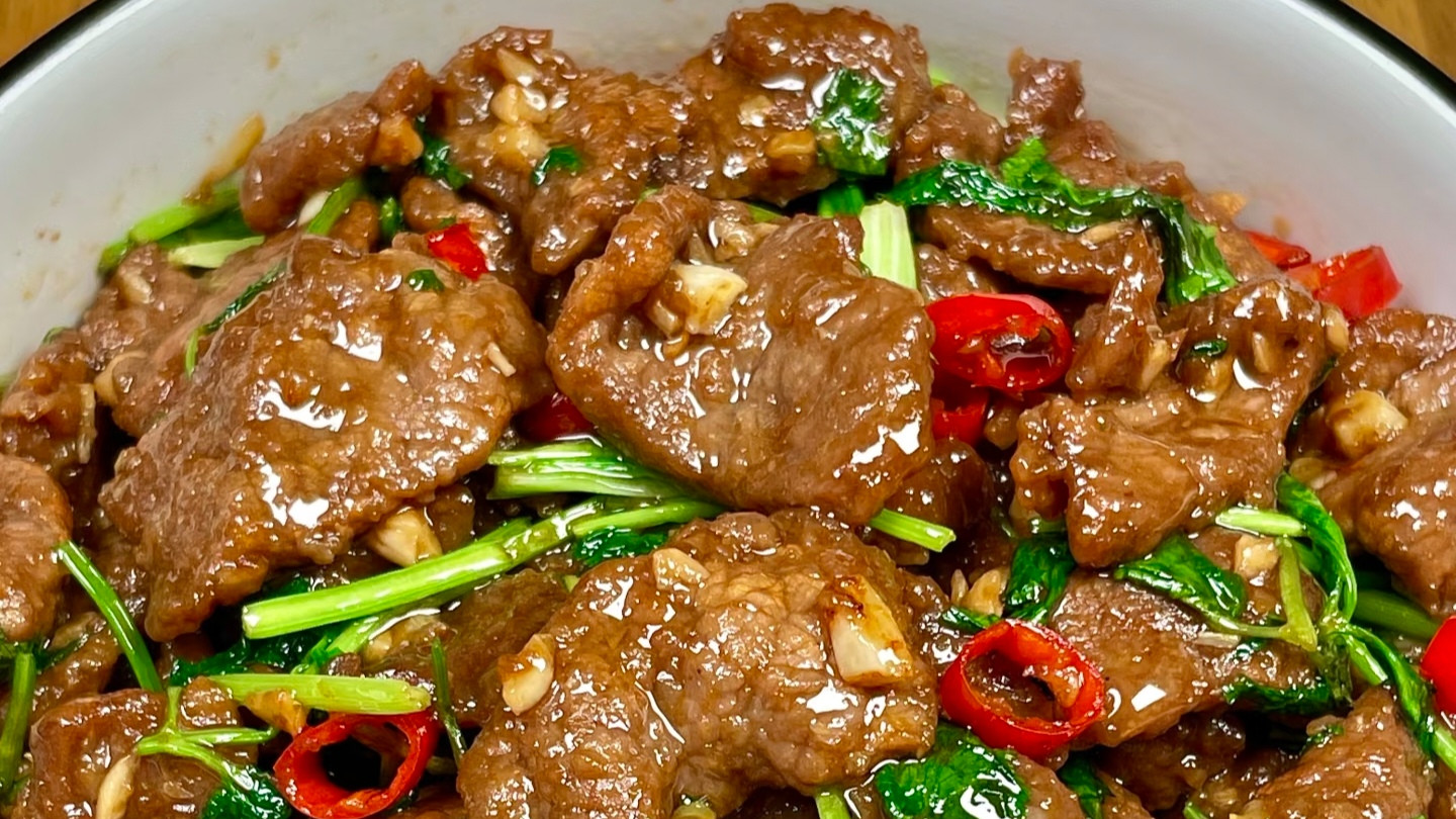 香菜炒牛肉
