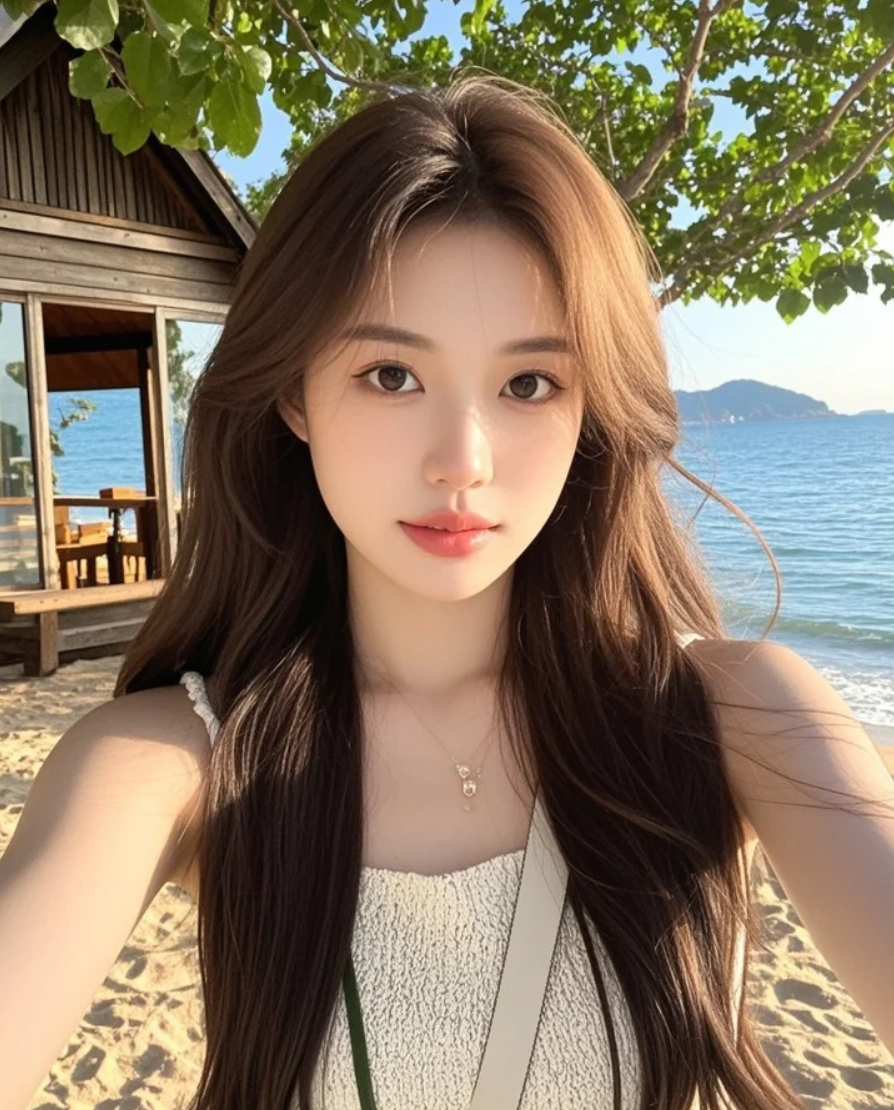 以大海为背景，我的颜值在这自拍中达到了顶峰。