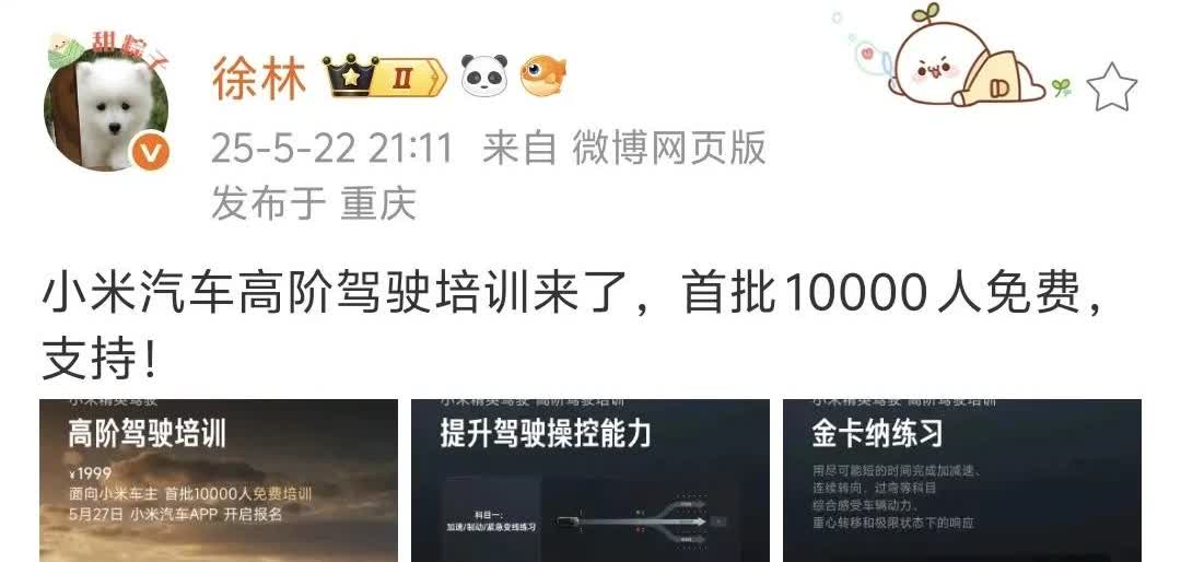 哈哈哈，还是我米会玩啊。小米要教大家如何开车！[允悲][允悲][允悲]