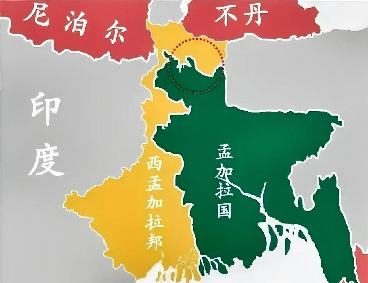 在南亚，印度对孟加拉国始终心存顾忌。尽管印度控制着孟加拉国境内两条大河的上游水源