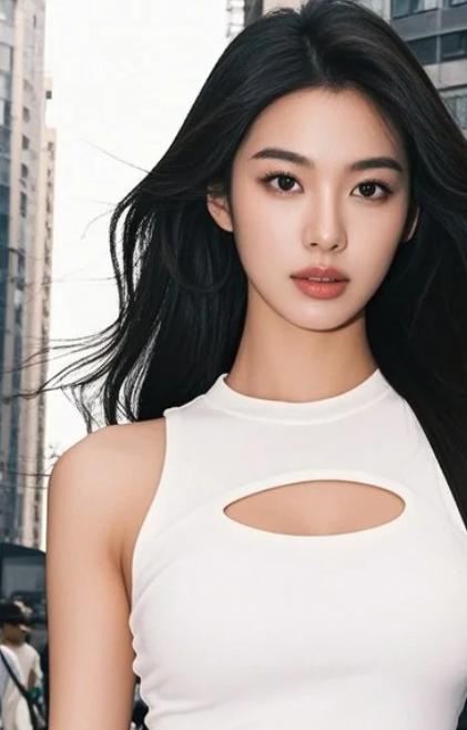 潮流街巷女生范，街拍留韵梦斑斓