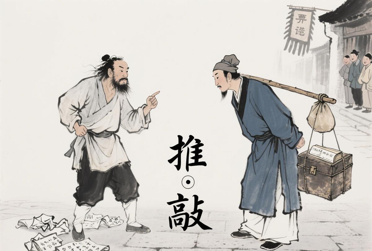 贾岛姚合 “推敲” 升级：为一字街头比划，路人误认吵架围观看热闹
在中唐的诗坛，