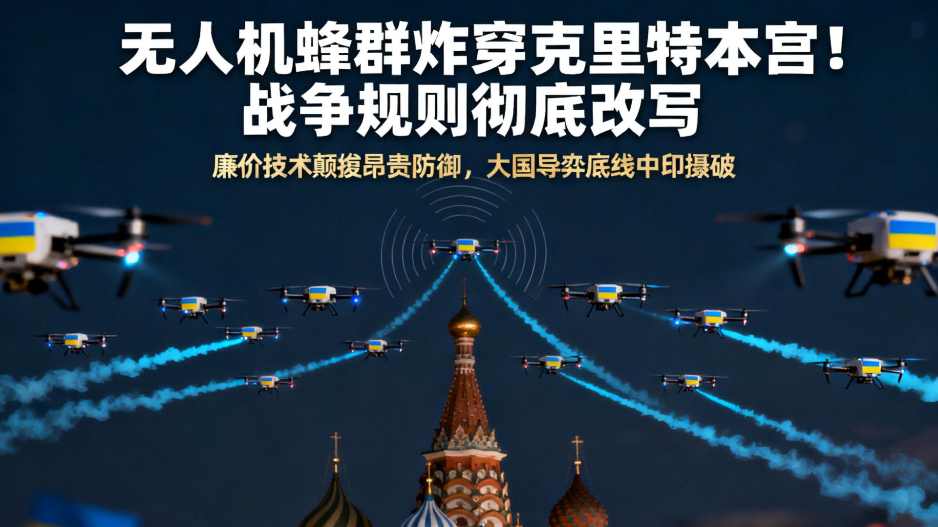深度：红场上空的幽灵——无人机“蜂群”叩门克里姆林宫，战争逻辑已被颠覆？