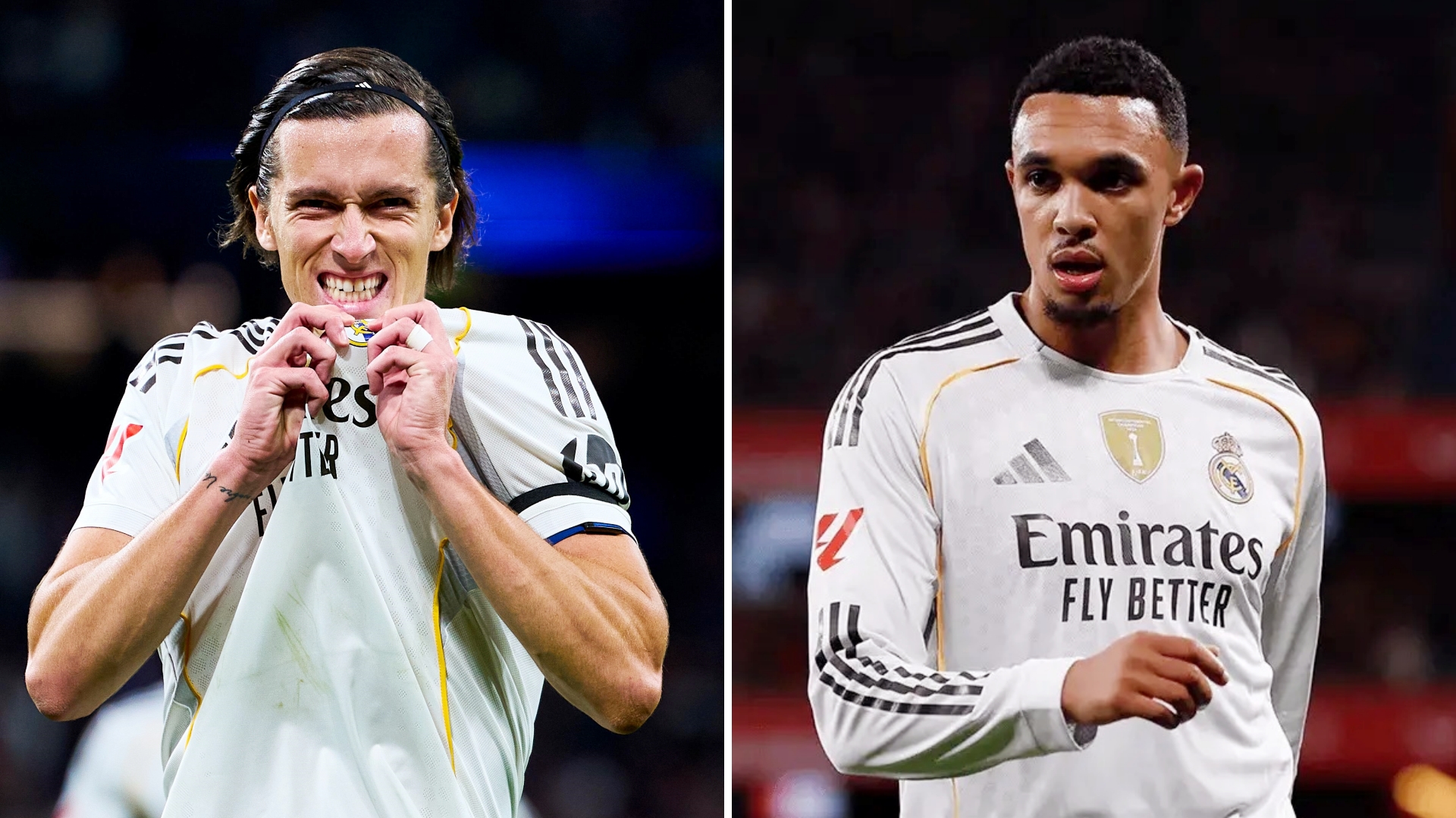 皇马后防线上，卡雷拉斯、弗兰·加西亚染红，阿诺德、卡瓦哈尔和门迪都有伤在身。
下