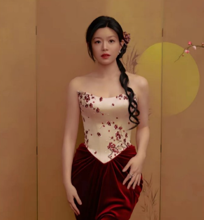 陈妍希最新中式造型，真的好漂亮温婉，很适合她！ ​​​