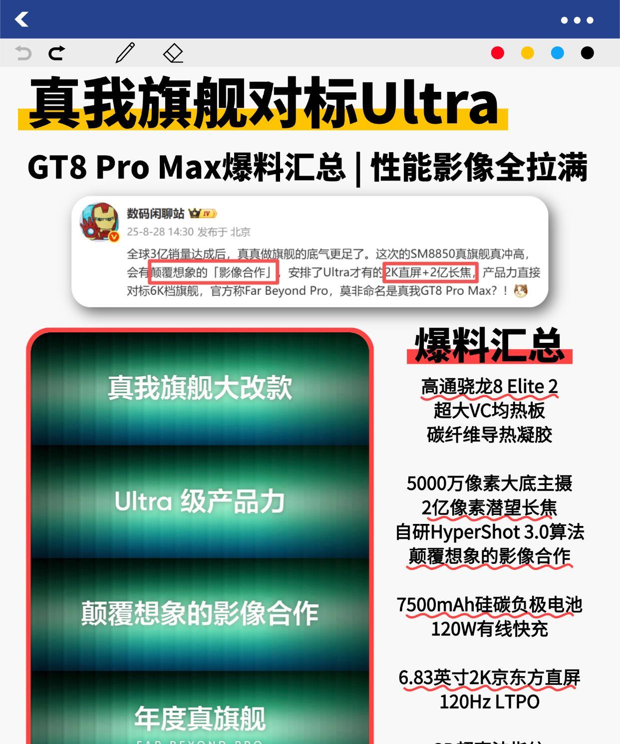 感觉真我愈发放飞自我了，即将到来的新旗舰，这是真有点疯狂了......
曝光出来