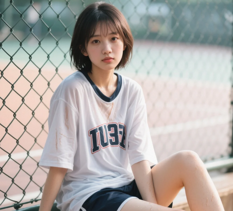 汗水与颜值并存！篮球宝贝休憩画面太养眼