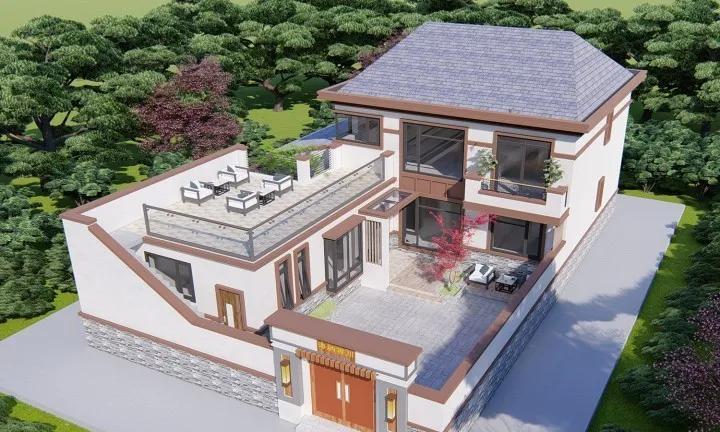 农村最实用的二层独栋别墅，人生得此足矣！
#农村# #农村自建房# #别墅#