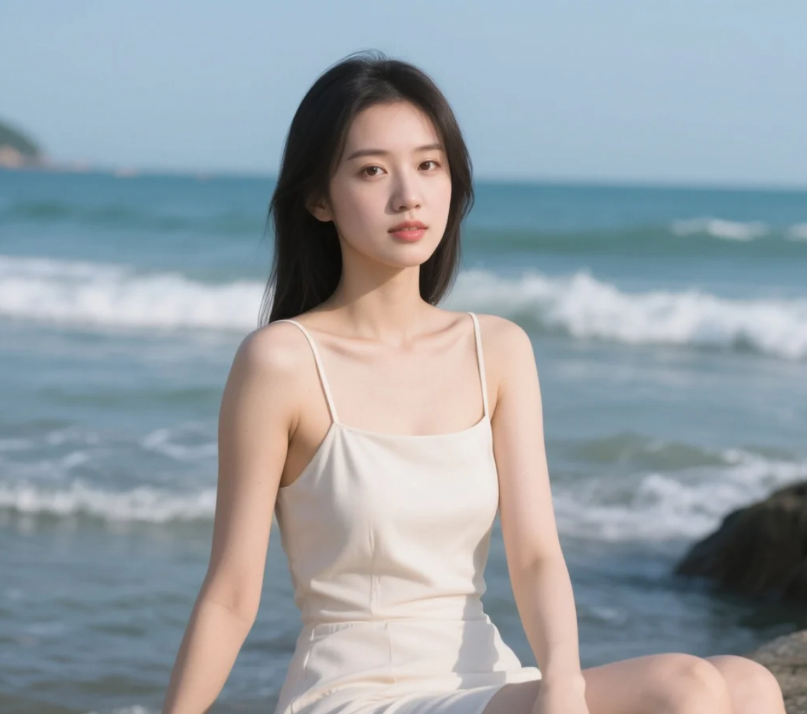 你说你喜欢我笑起来的样子，所以即使你不在，我也努力笑着面对这片海
