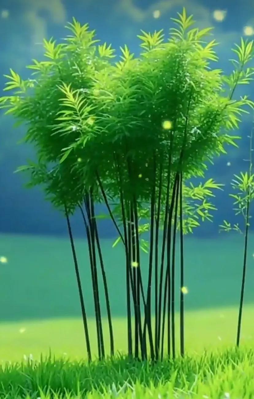 晨曦中的竹林，带来健康与快乐，早安好心情！