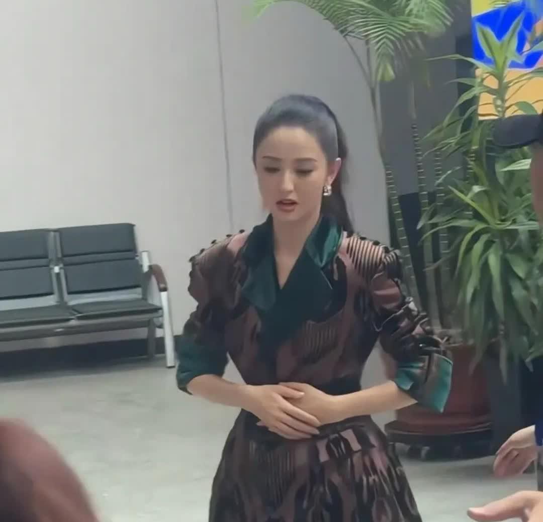 佟丽娅回老家参加活动，这次的造型应该是穿的最得体，最大方，最漂亮的一次了！