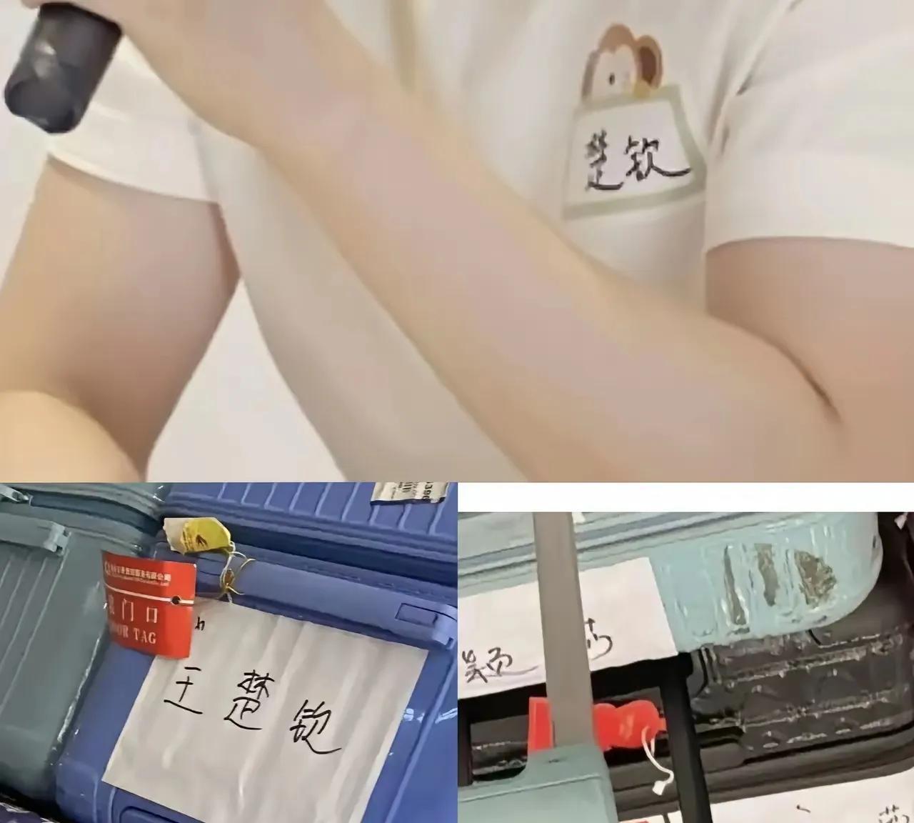 这些年王楚钦
真的做到了教练
说的，什么都由你来
甚至是行李箱上的名牌
都是大头