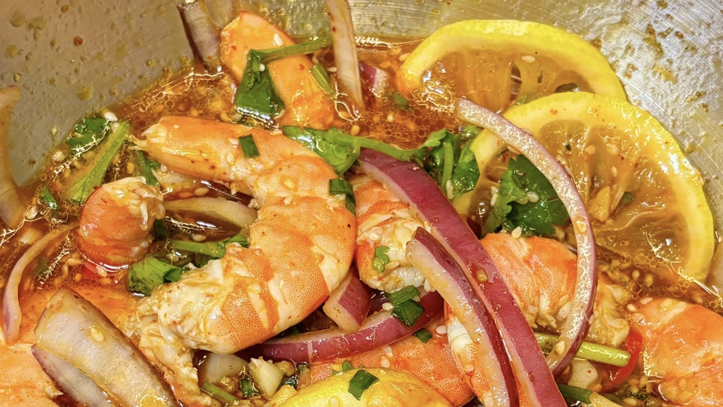 年夜饭菜单之解腻小菜：凉拌柠檬虾