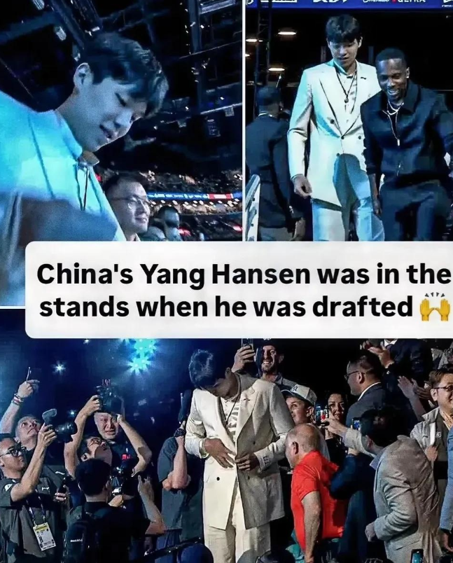 选对经纪人很重要！

杨瀚森上台前深情拥抱富保罗。

富保罗真是经纪人里的金字招