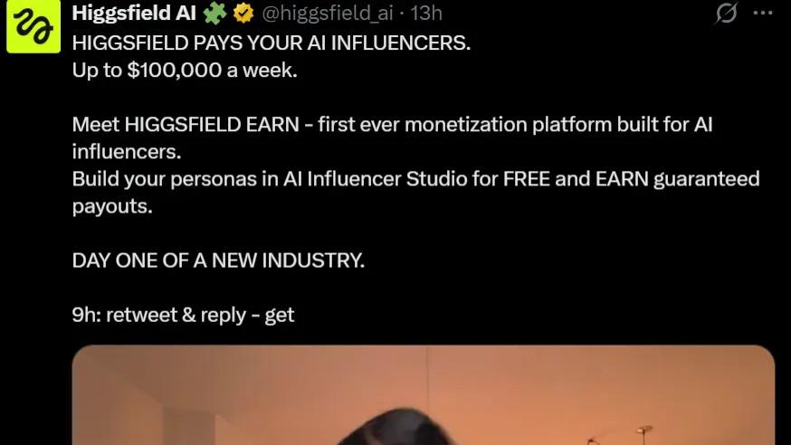 AI视频独角兽Higgsfield：靠“伺候”社媒营销人，9个月赚了2亿美元