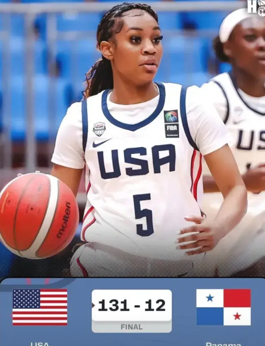 大学生打幼儿园啊，美国U16女篮131-12大胜巴拿马！

今天有一场女篮比赛由