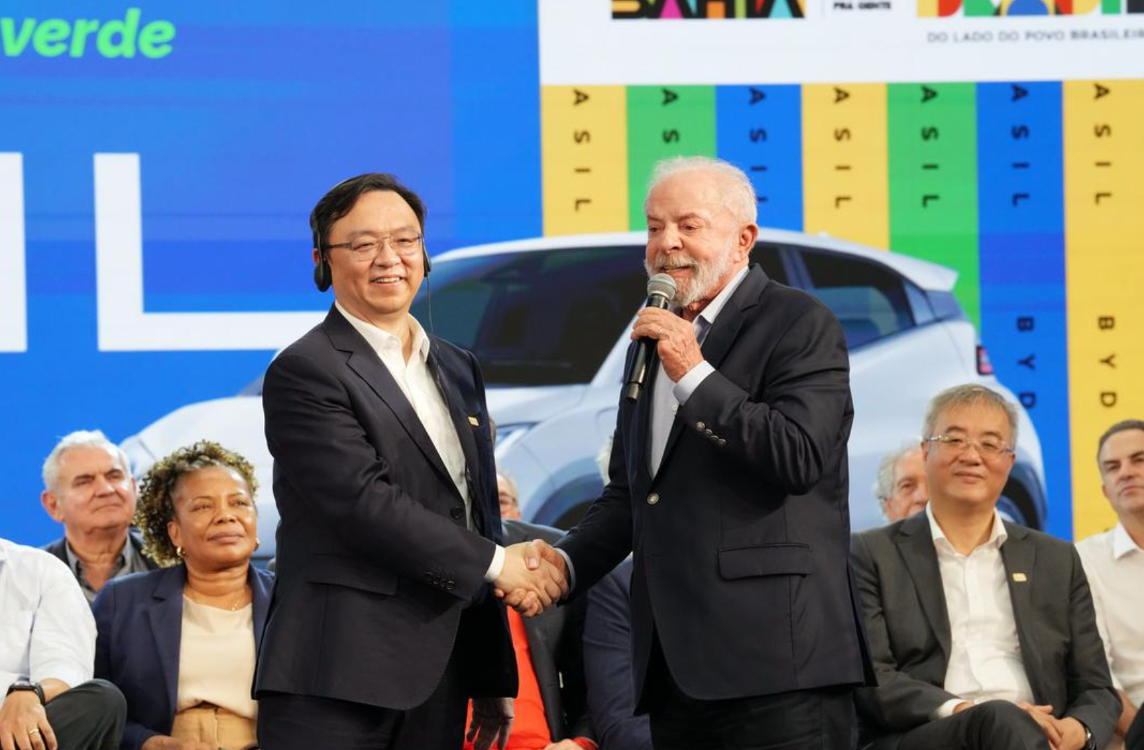 比亚迪在巴西的第1400万辆新能源车下线了，牌面来了！巴西总统卢拉还亲自到场，成