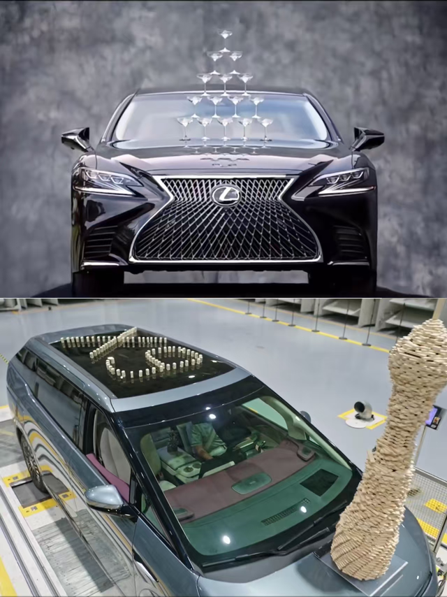 前有凌志香槟塔现有X9骨牌塔
雷克萨斯那个香槟塔广告我一直印象深刻，即优雅也证明