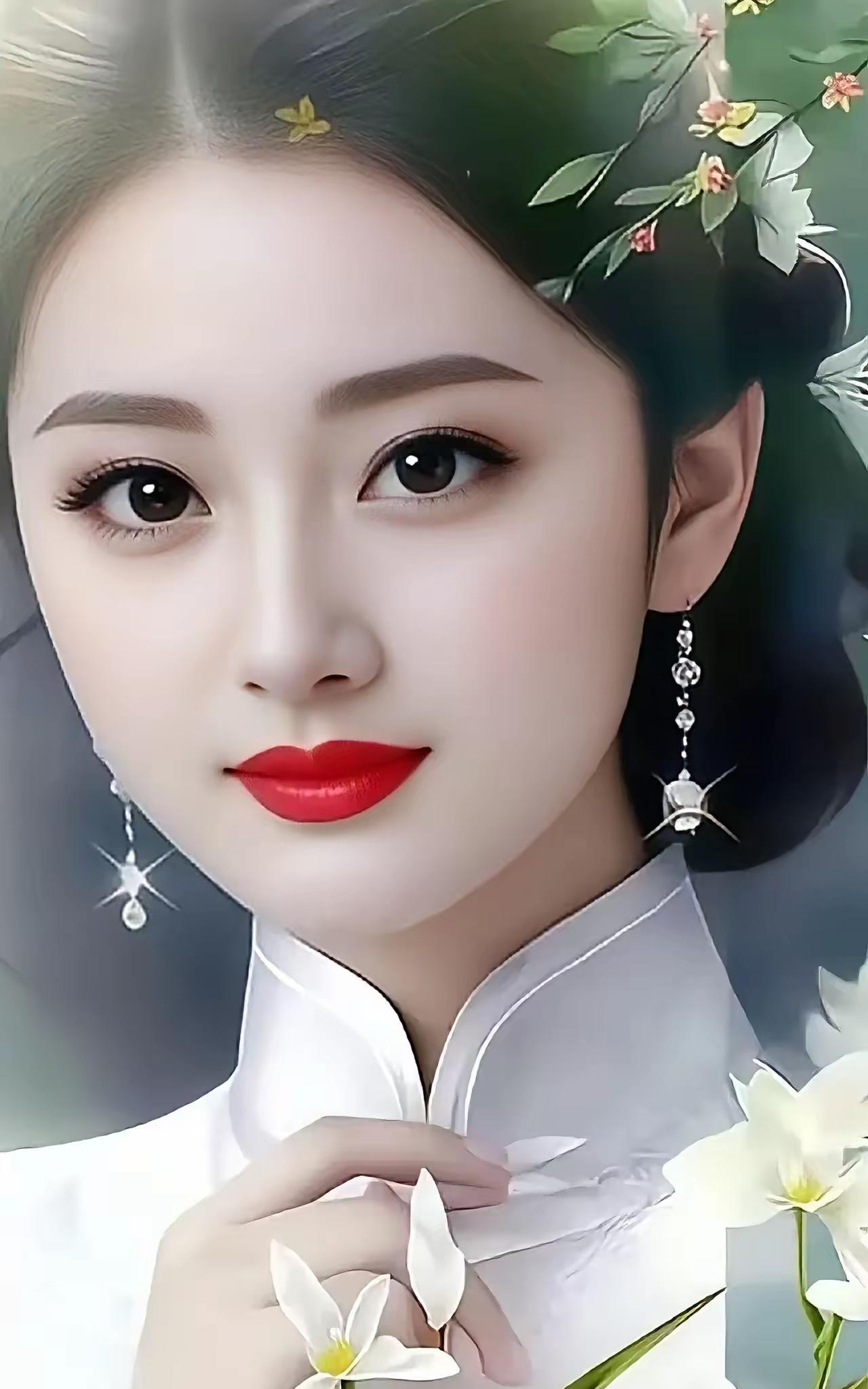 沁园春·东方天娇
云鬓簪花，素袂裁风，韵满画屏。看明眸流盼，春波潋滟；朱唇微启，