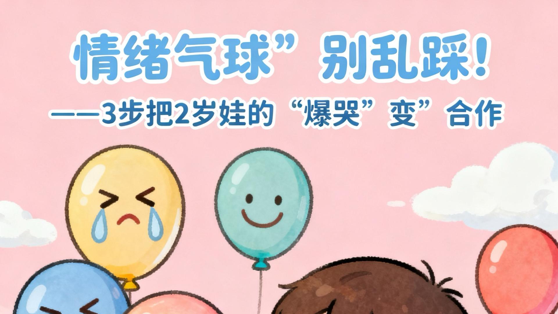“情绪气球”别乱踩！ ——3步把2岁娃的“爆哭”变“合作”