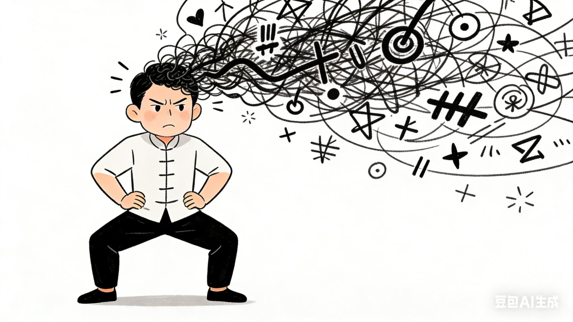 站桩总走神、心乱如麻？3个低门槛技巧，让你5分钟静下心