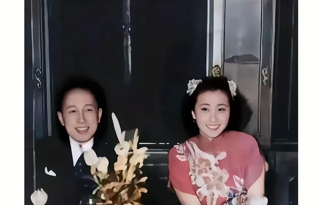 1947年上海和平饭店，新婚燕尔的钱学森与蒋英，留下一张珍贵照片！这对新婚夫妇，